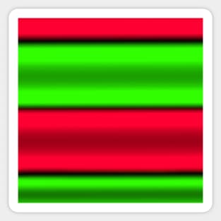 Green & Red Horizontal Stripes Sticker